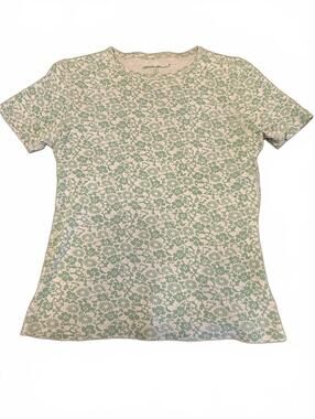 Eddie Bauer Floral Patterned Short Sleeve T-Shirt